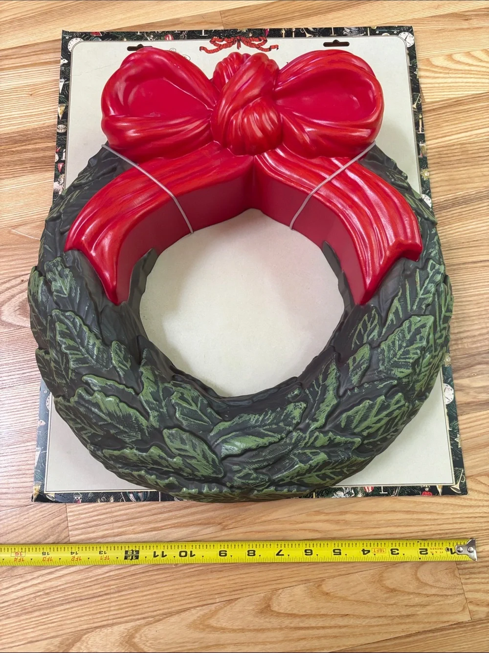 NWT John Derian Target Blow Mold Christmas Lit Wreath Red Bow Battery Operated - Picture 13 of 13